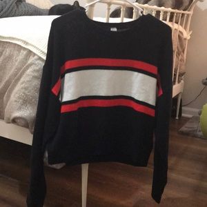 Size large navy,red, white sweater from H&M